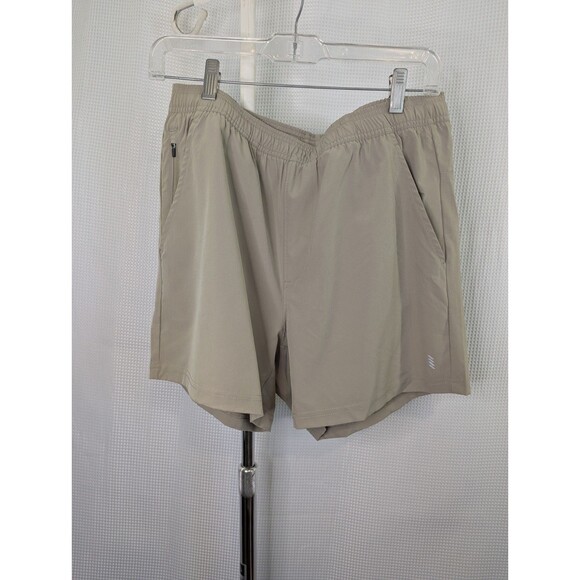 Fit Essentials Men's Drytech Running Shorts Tan 5" Inseam Size Medium (I12) - Picture 2 of 5